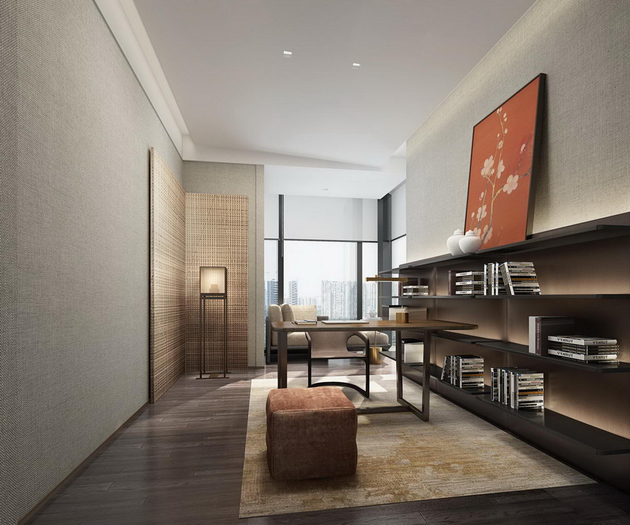 YANG设计集团高端公寓硬装设计作品_郑州金融岛公寓硬装设计玄关