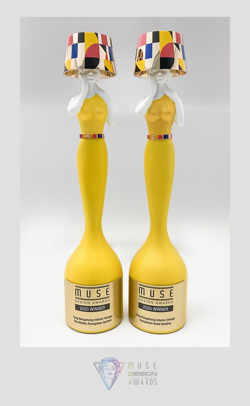 中山威斯汀酒店&南京凯宾斯基酒店收到2020 MUSE Design Awards奖杯