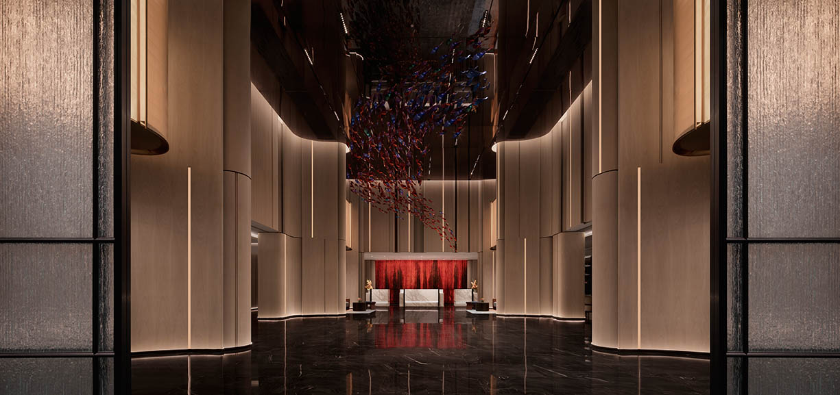 杨邦胜公司五星级商务酒店设计作品_上海大华长风华邑酒店_接待大堂